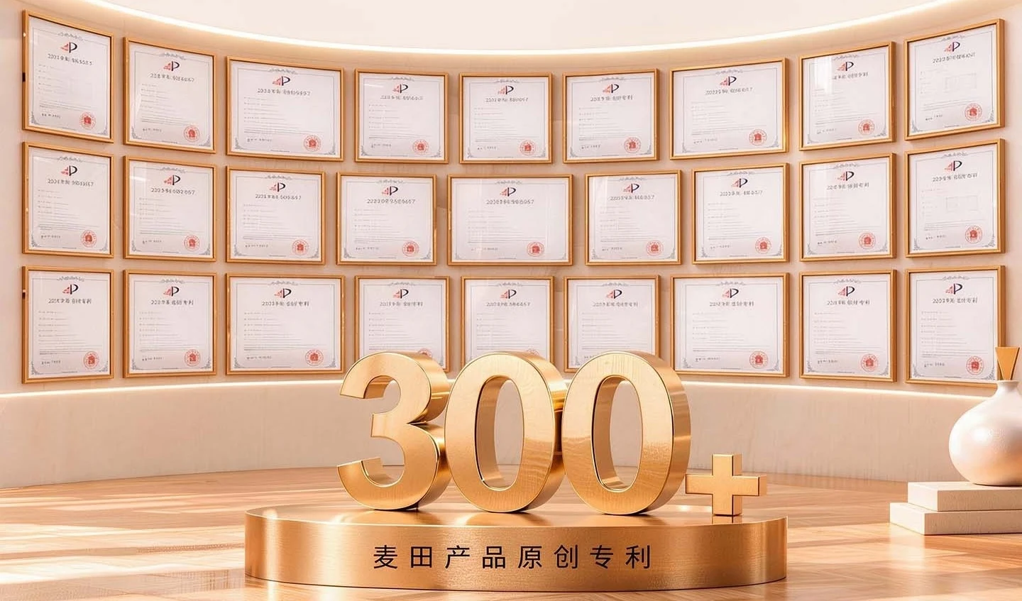 300余项原创产品专利陈列视觉